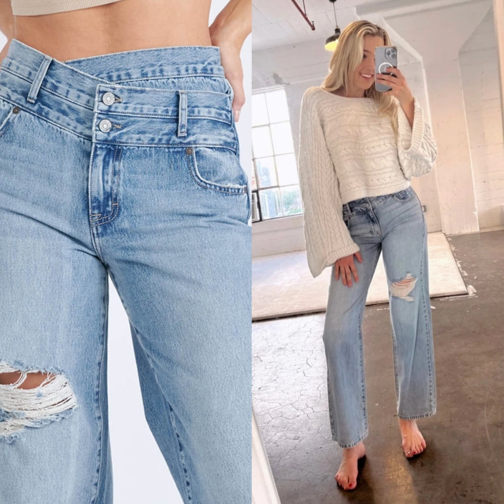 Hidden Logan Dad Double Crossover Jeans